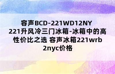 容声BCD-221WD12NY 221升风冷三门冰箱-冰箱中的高性价比之选 容声冰箱221wrb2nyc价格